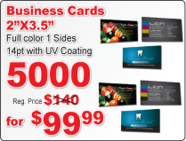 Business cards printing specials in Phoenix